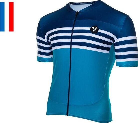 LeBram Tourmalet Marine Türkis Kurzarmtrikot