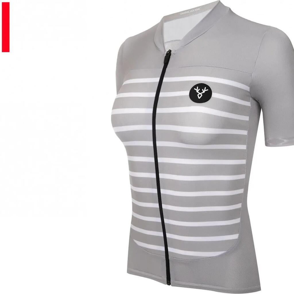 LeBram Ventoux Women's Short Sleeve Jersey Gray Adjusted Cut