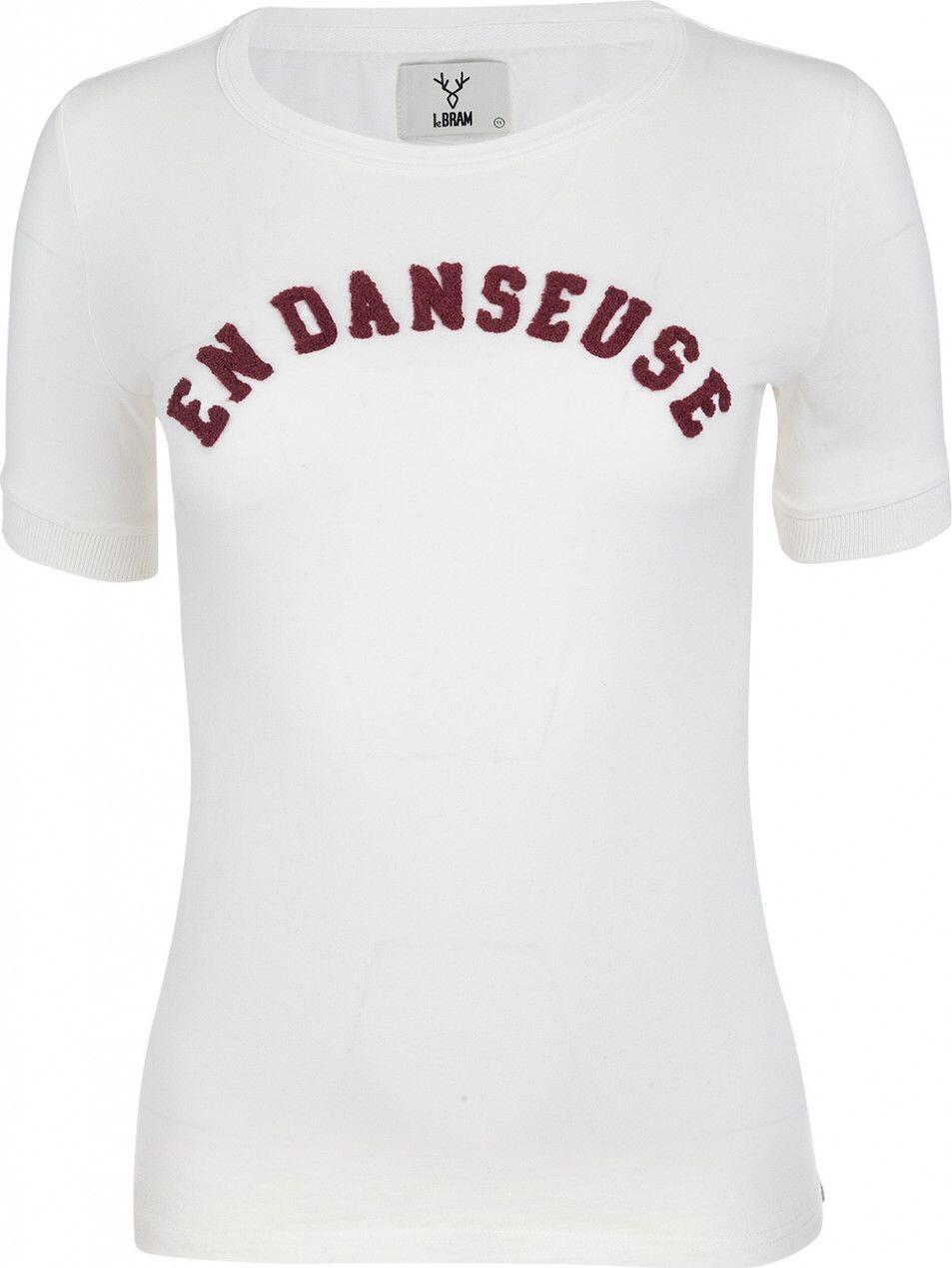 LeBram - Camiseta de manga corta para mujer Dancer White Marshmallow 2/5