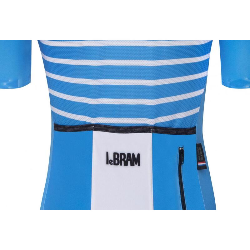 Maillot Manches Courtes Femme LeBram Ventoux Bleu Azur Coupe Ajustée