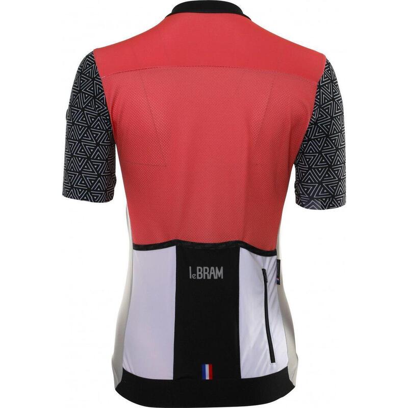 Maillot Manches Courtes Femme Lebram Aspin Noir / Rose Coupe Ajustée