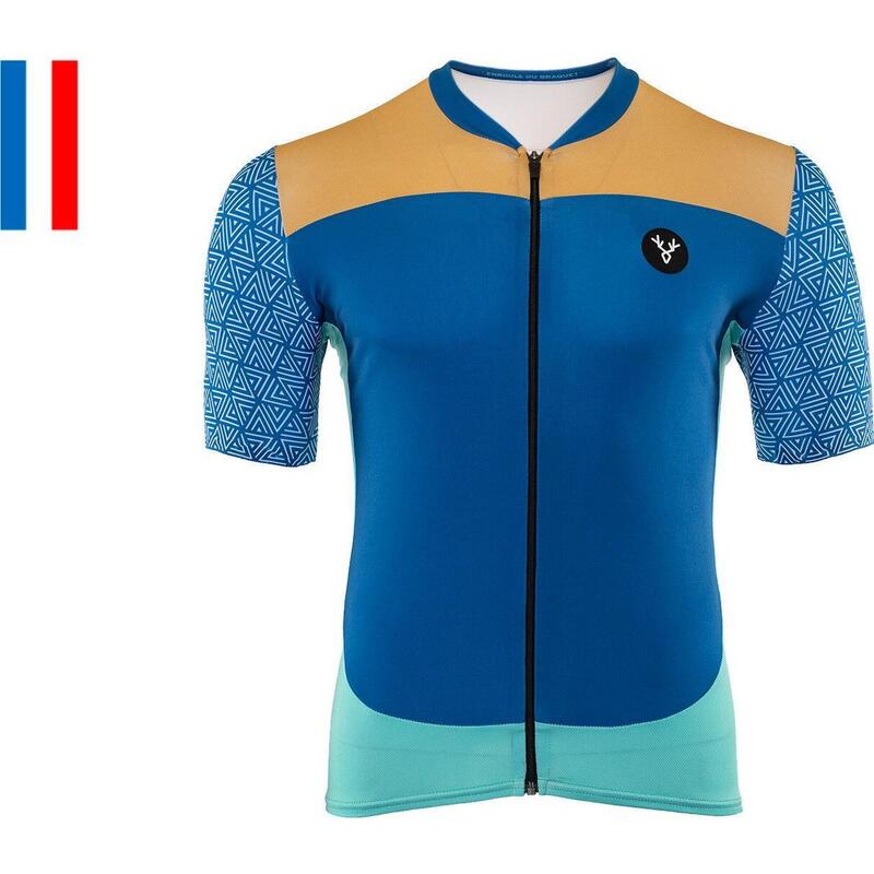 LeBram Aspin Korte Mouw Jersey Blauw Fitted