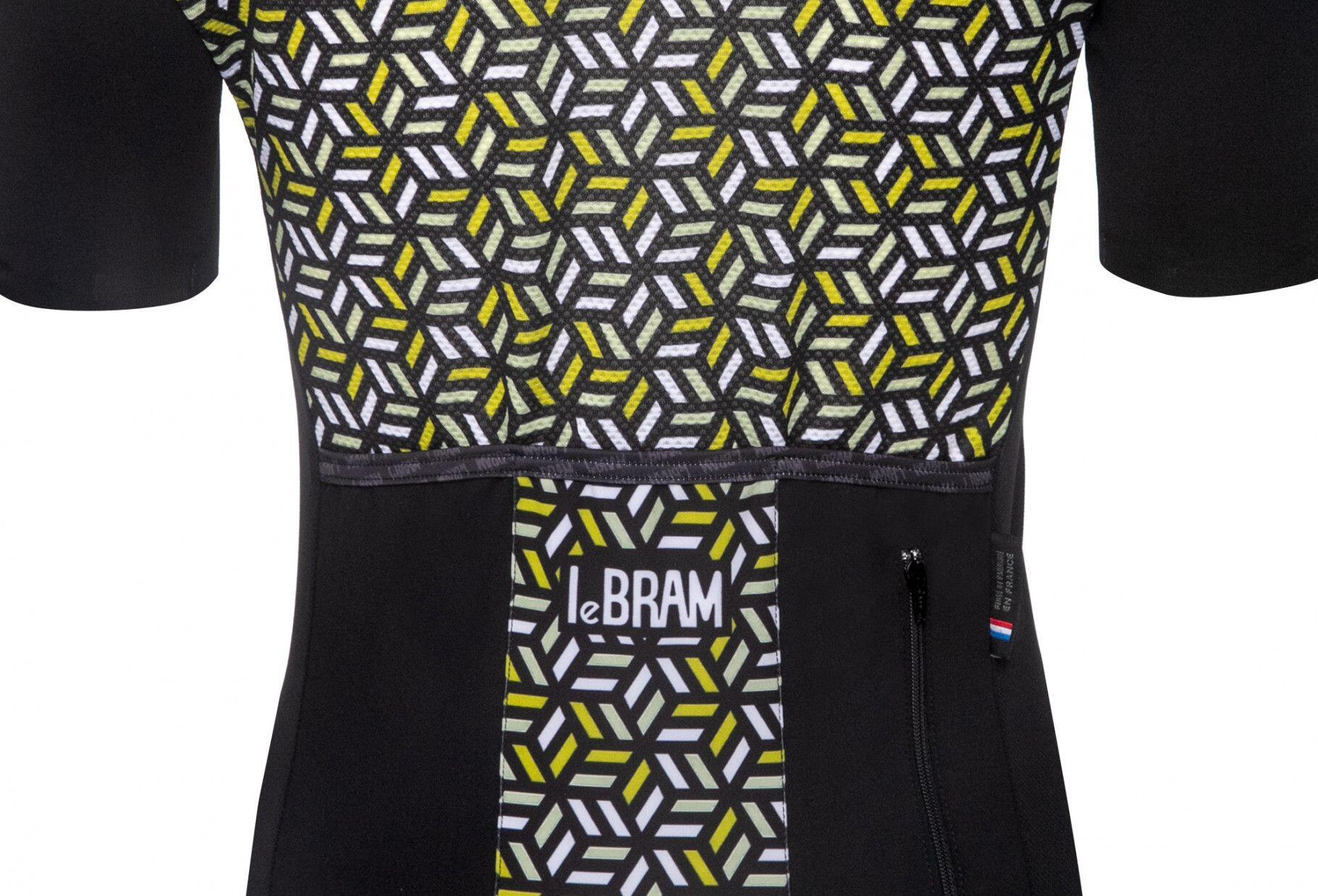 Maillot de manga corta LeBram para mujer Iron Cross negro amarillo Tailored Fit 5/7