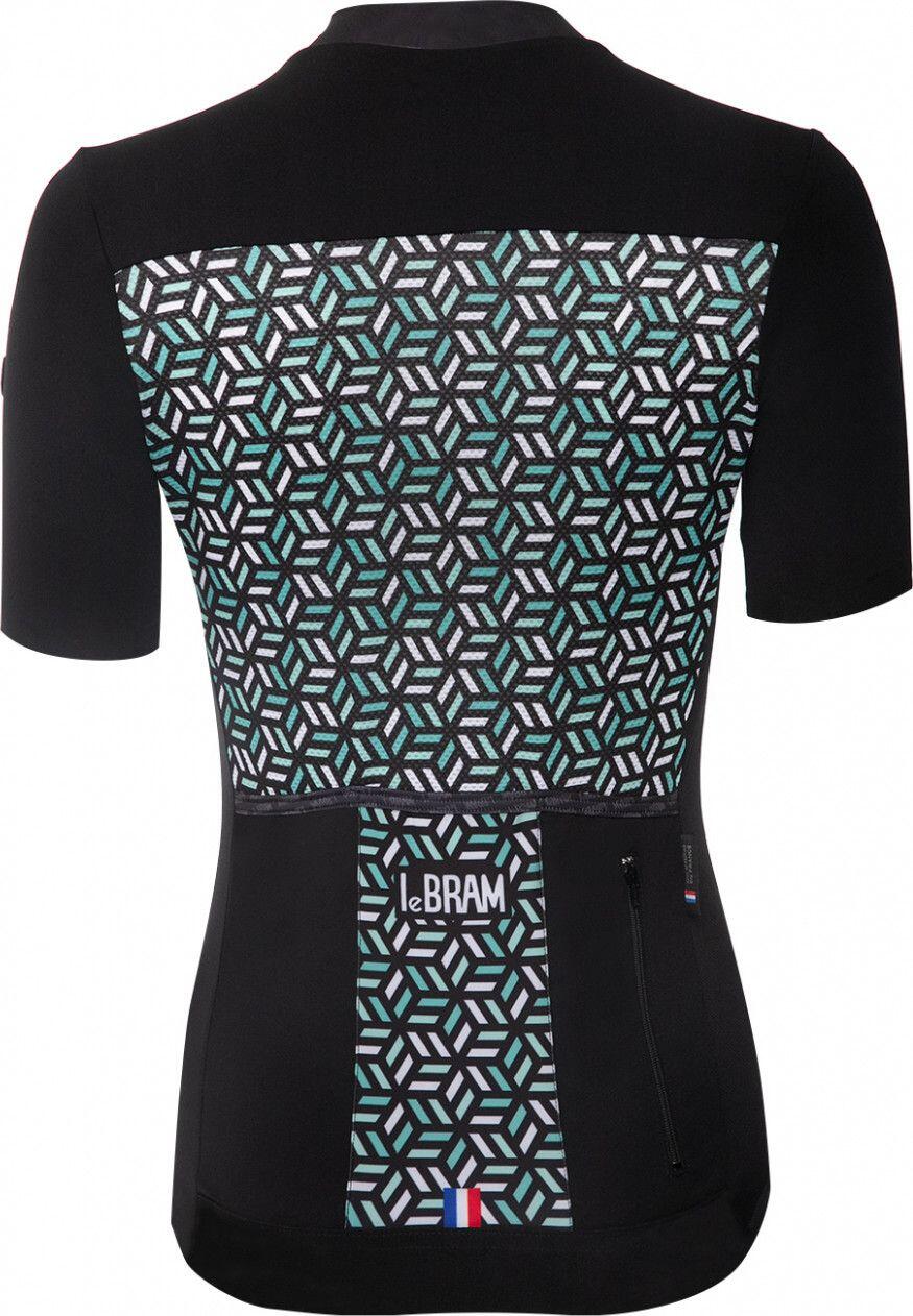 Jersey de manga corta negro LeBram Iron Cross Celeste para mujer, ajuste a medid 4/7