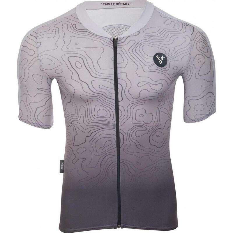 Maillot Manches Courtes LeBram Grand Ballon Gris Coupe Aéro