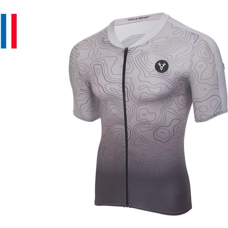 Maillot Manches Courtes LeBram Grand Ballon Gris Coupe Aéro