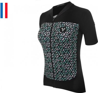 Lebram womens iron cross celeste black short sleeve jersey tailored fit