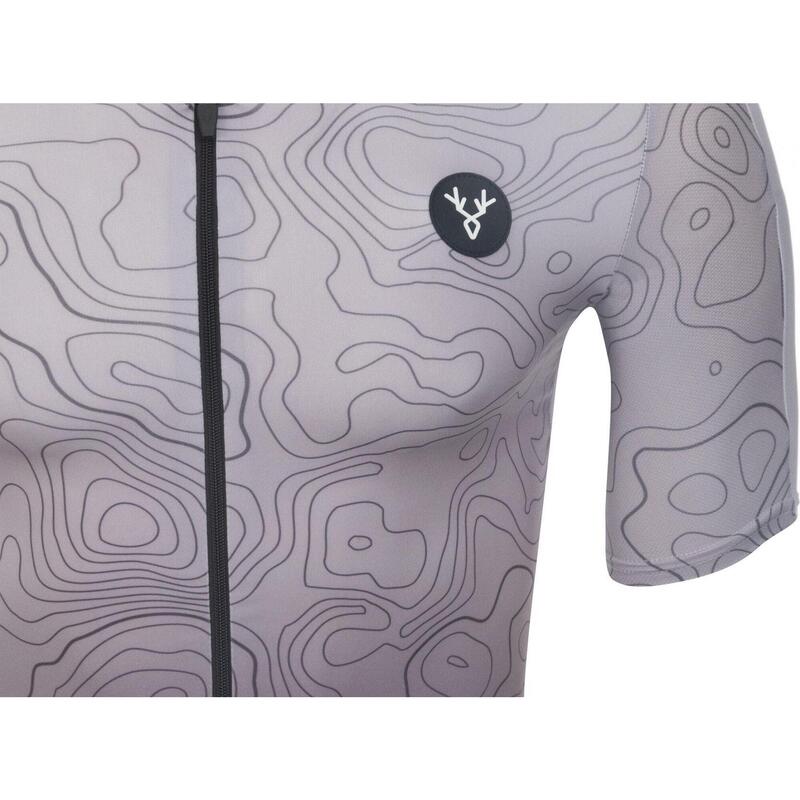 Maillot Manches Courtes LeBram Grand Ballon Gris Coupe Aéro