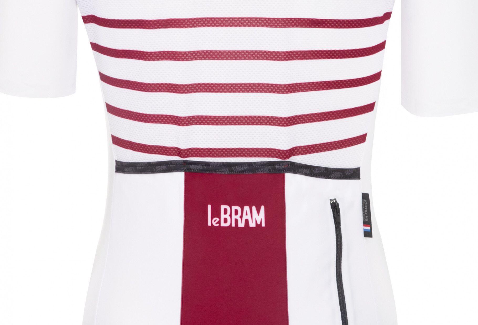 Maglia manica corta da donna LeBram Ventoux White Bordeaux Tailored Fit 5/7