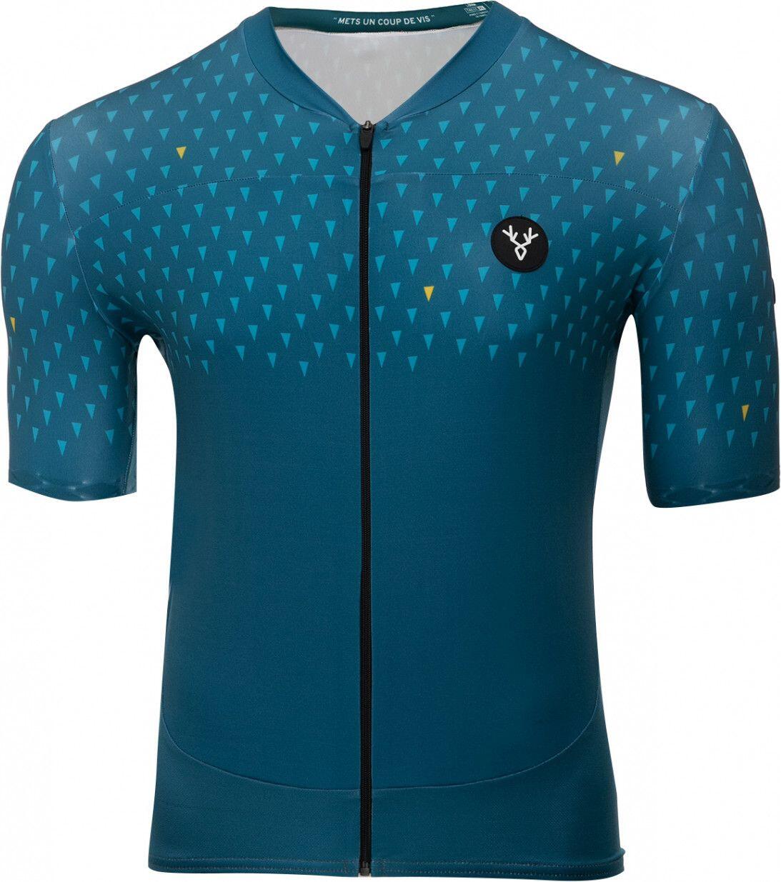 Maglia LeBram Chaussy Blu Pelforth manica corta vestibilità attillata 3/7