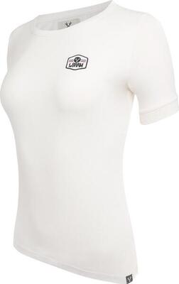 Dames t-shirt met korte mouwen lebram marshmallow crest / wit