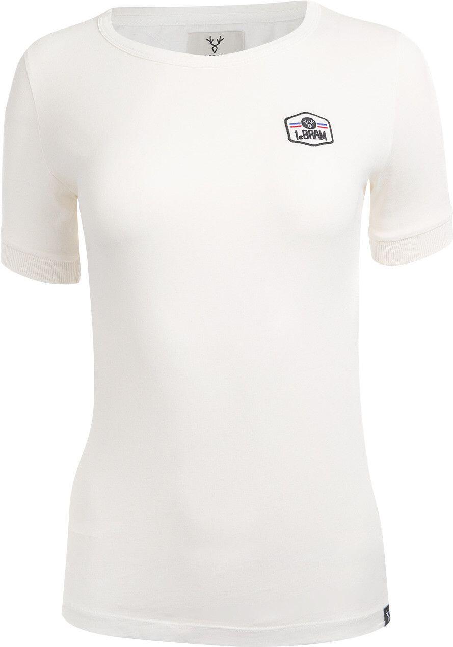LeBram Camiseta de manga corta para mujer Marshmallow / White 2/5