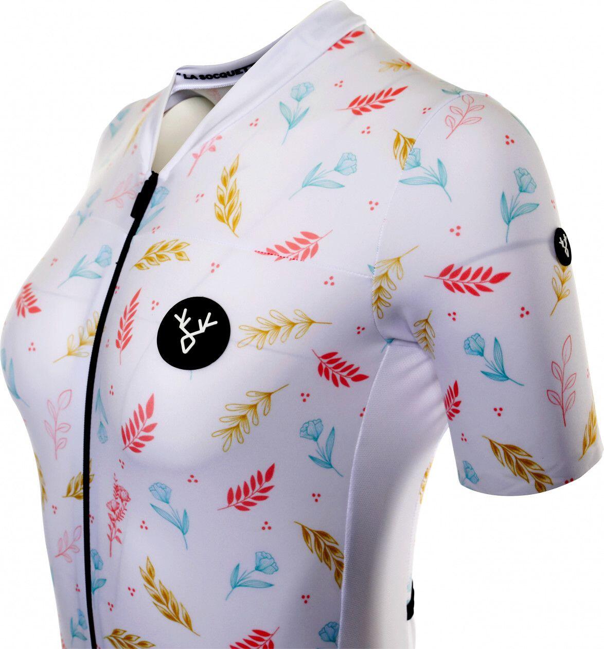 LeBram La Faye Maillot Manga Corta Mujer Ajuste Blanco 4/7