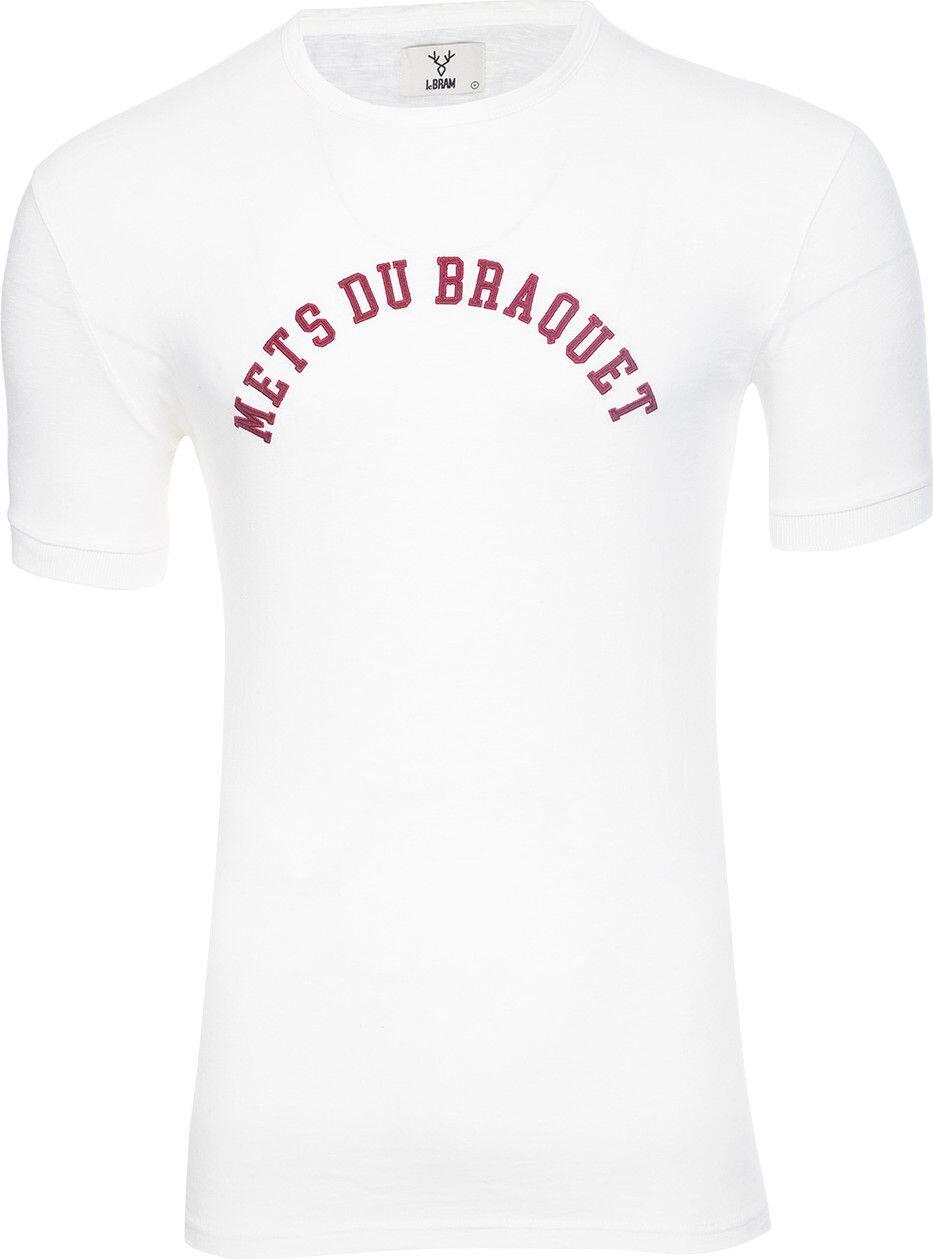 Camiseta LeBram "Mets du Braquet" Manga Corta Marshmallow Blanco 2/5