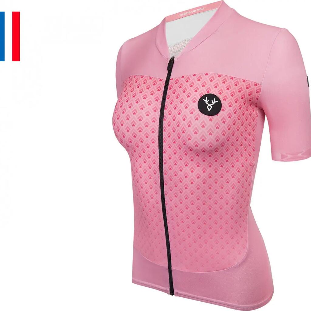 LeBram Women's Portillon Salmon Tailored Fit Short Sleeve Jersey