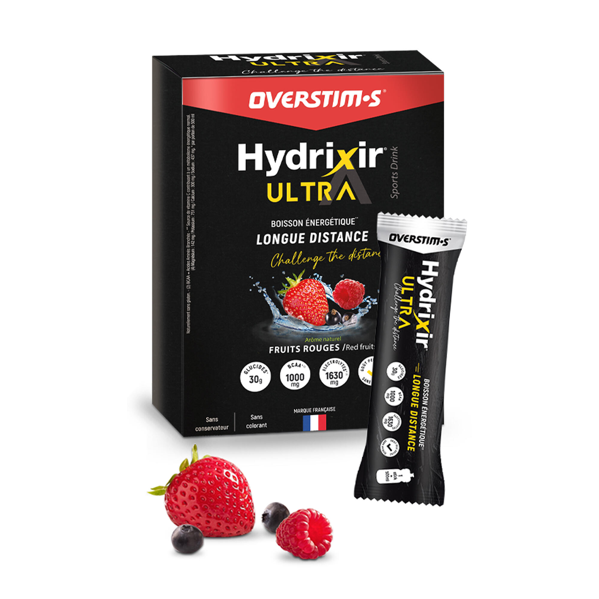 Overstim.s - Boisson Isotonique - Hydrixir Ultra - Fruits Rouges (10 Sticks X 40g) - Boisson Isotonique - 400 G - Decathlon