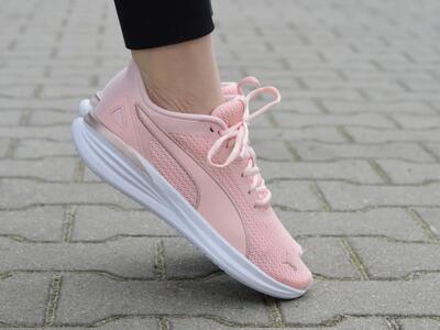 Fitness schoenen puma transport modern wit/roze