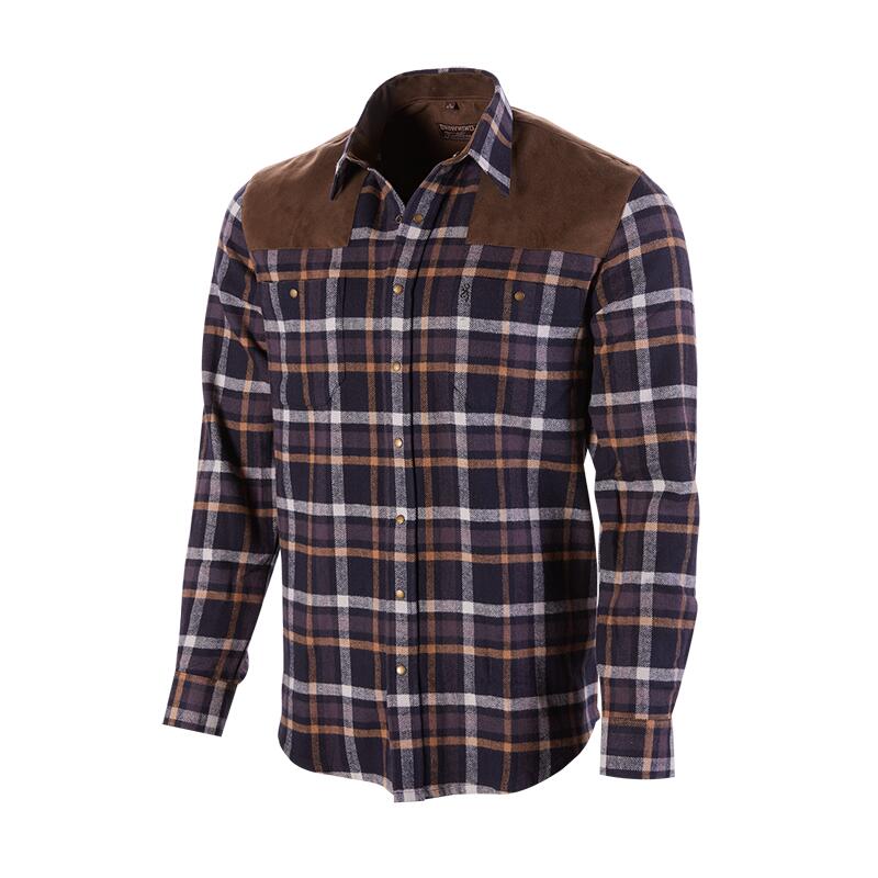 BROWNING Jachthemd - Francis - Blauw - Heren