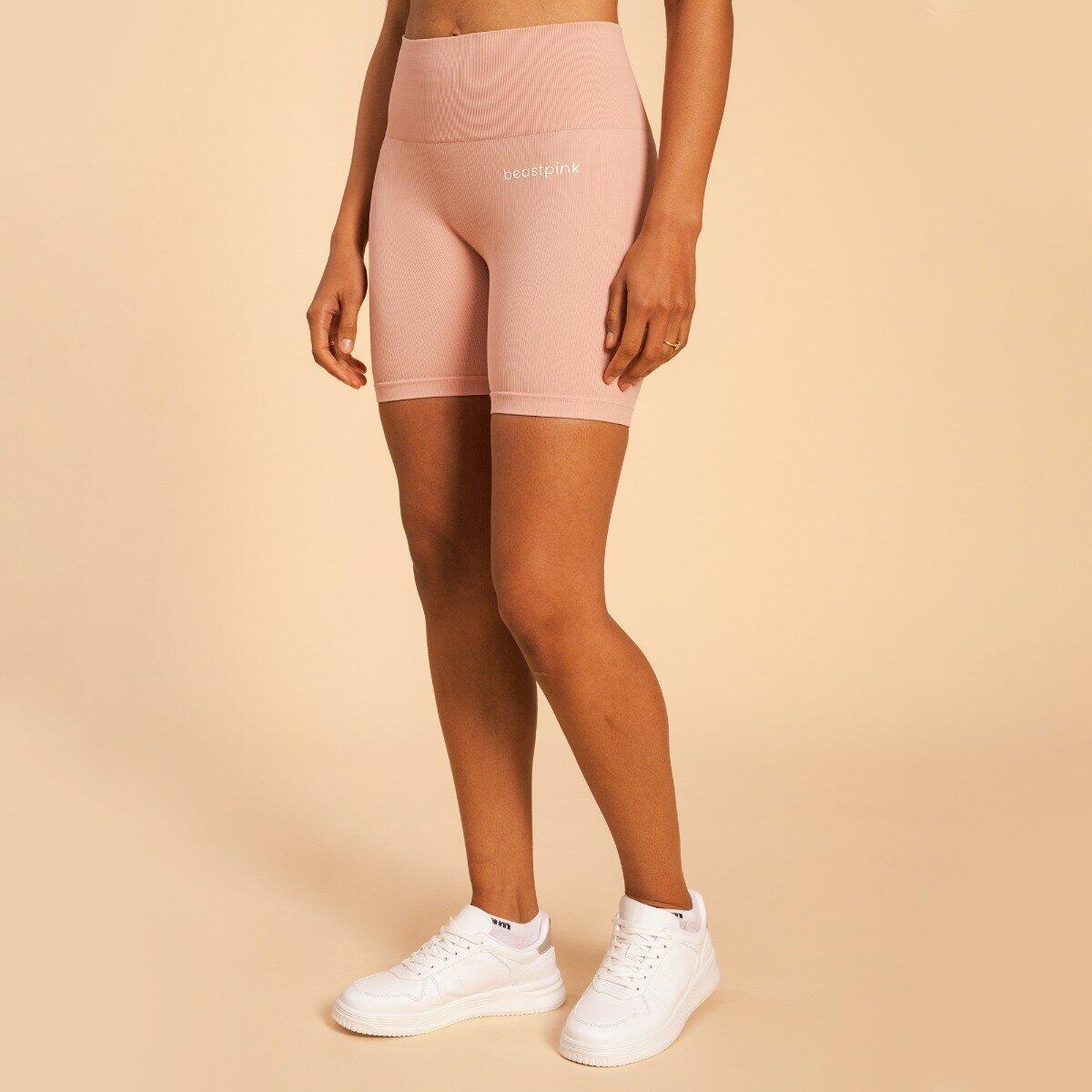 Donna fitness pantaloncini senza cuciture rosa Hyper 3/6