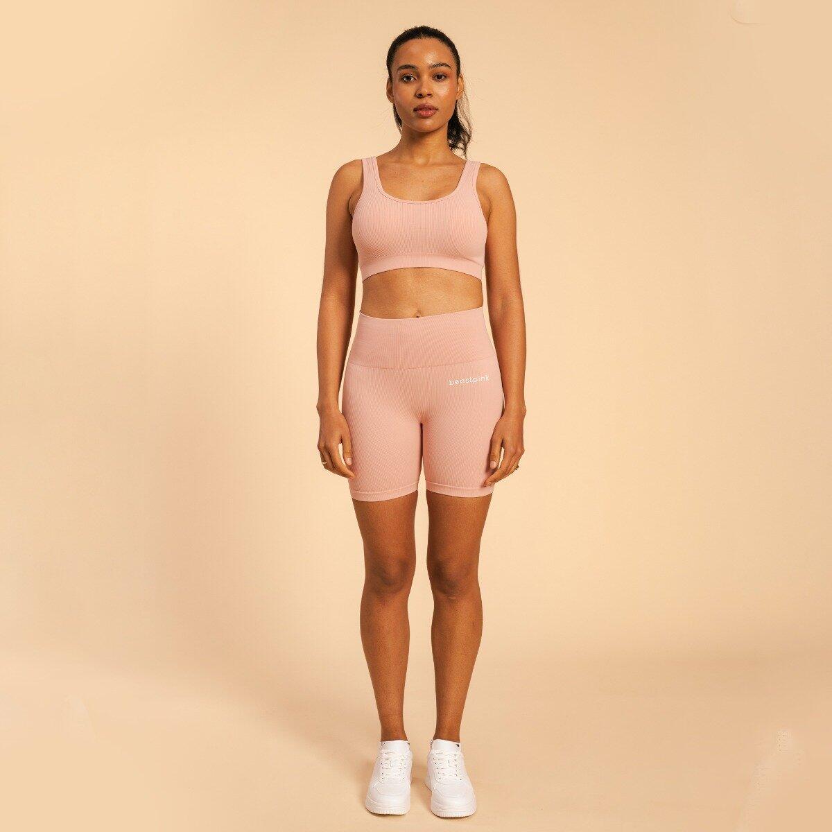 Donna fitness pantaloncini senza cuciture rosa Hyper 5/6
