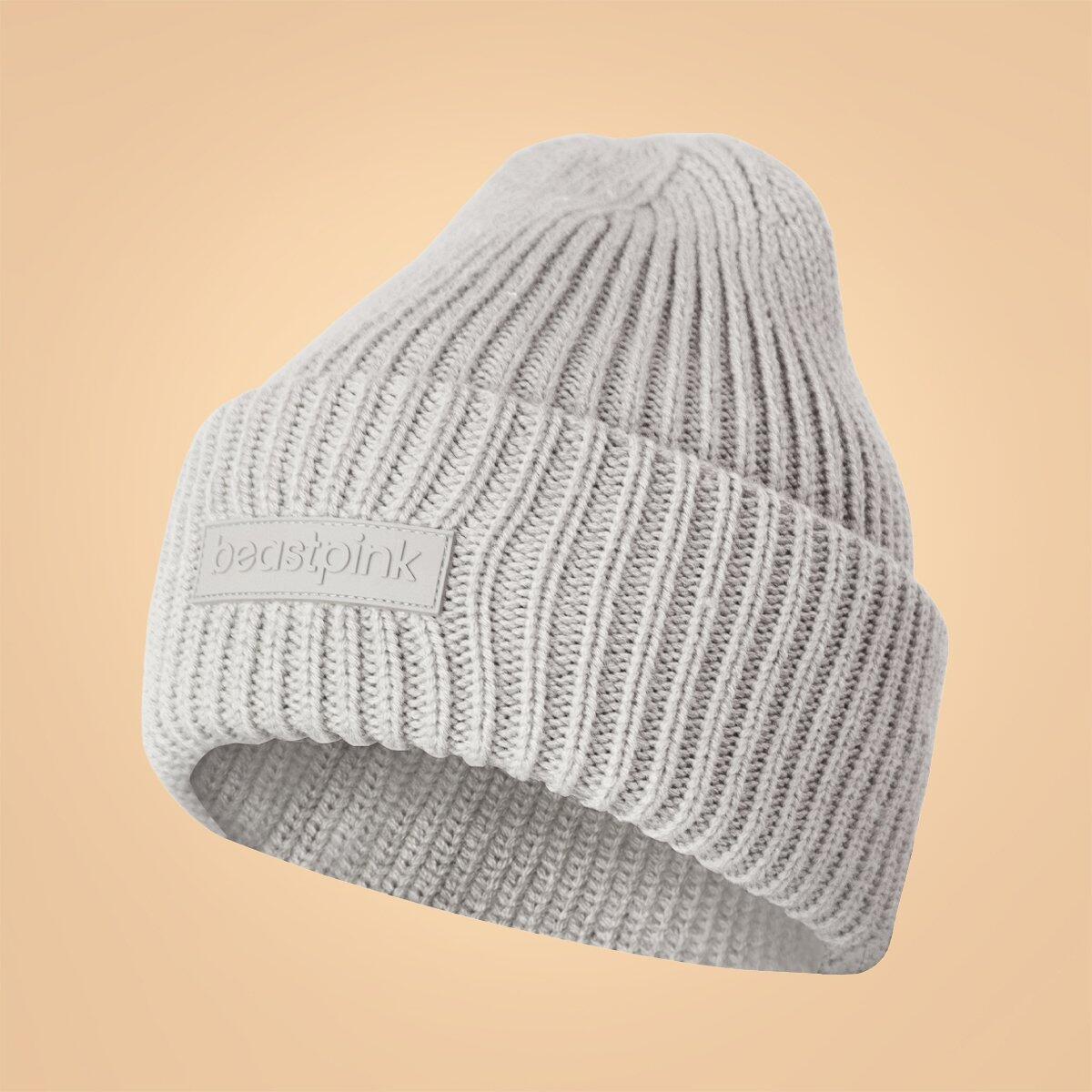 BEASTPINK Zimní čepice Beanie Ivory
