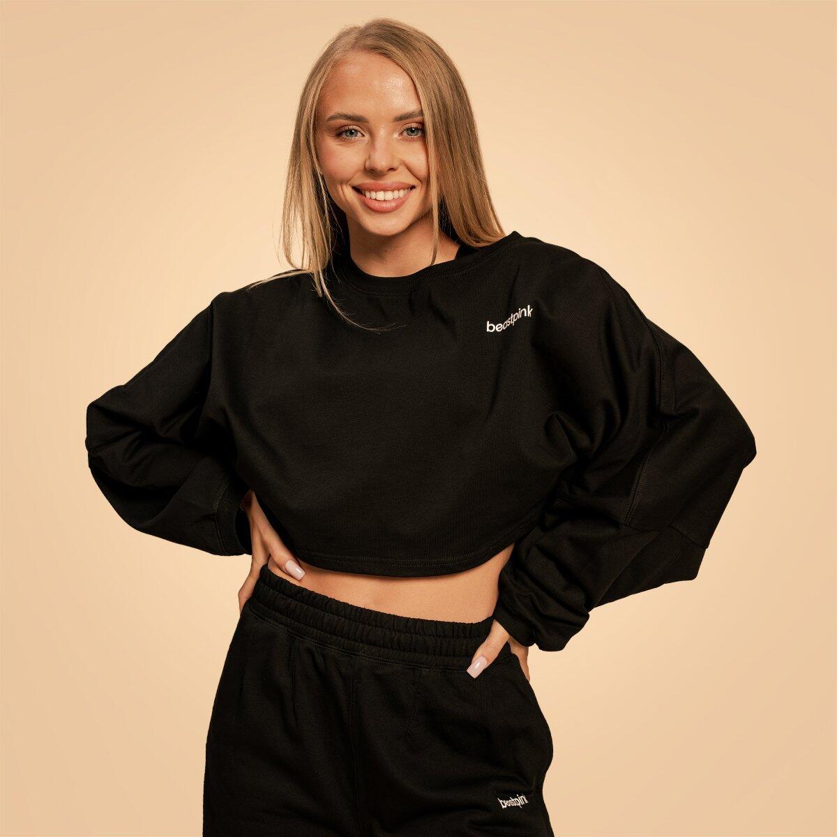BEASTPINK Dámská cropped mikina Bliss Black