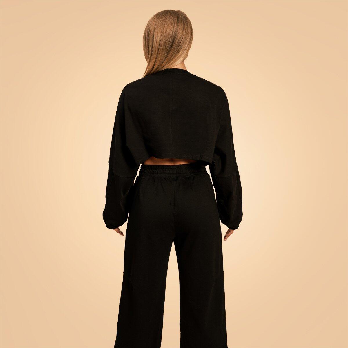Dámská cropped mikina Bliss Black 4/6