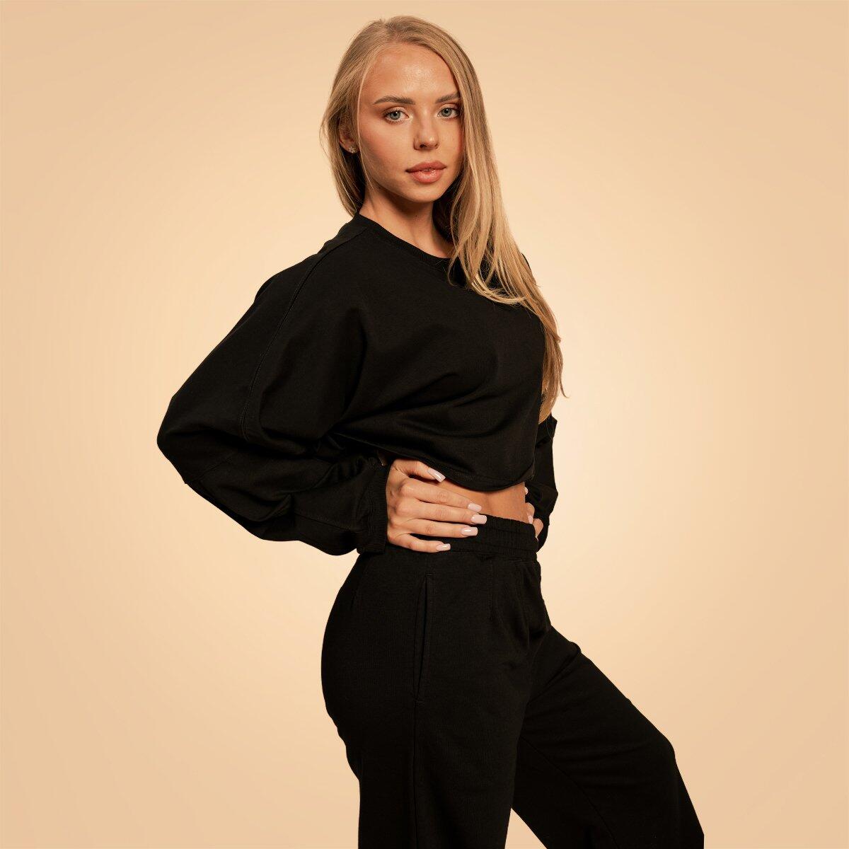 Dámská cropped mikina Bliss Black 3/6