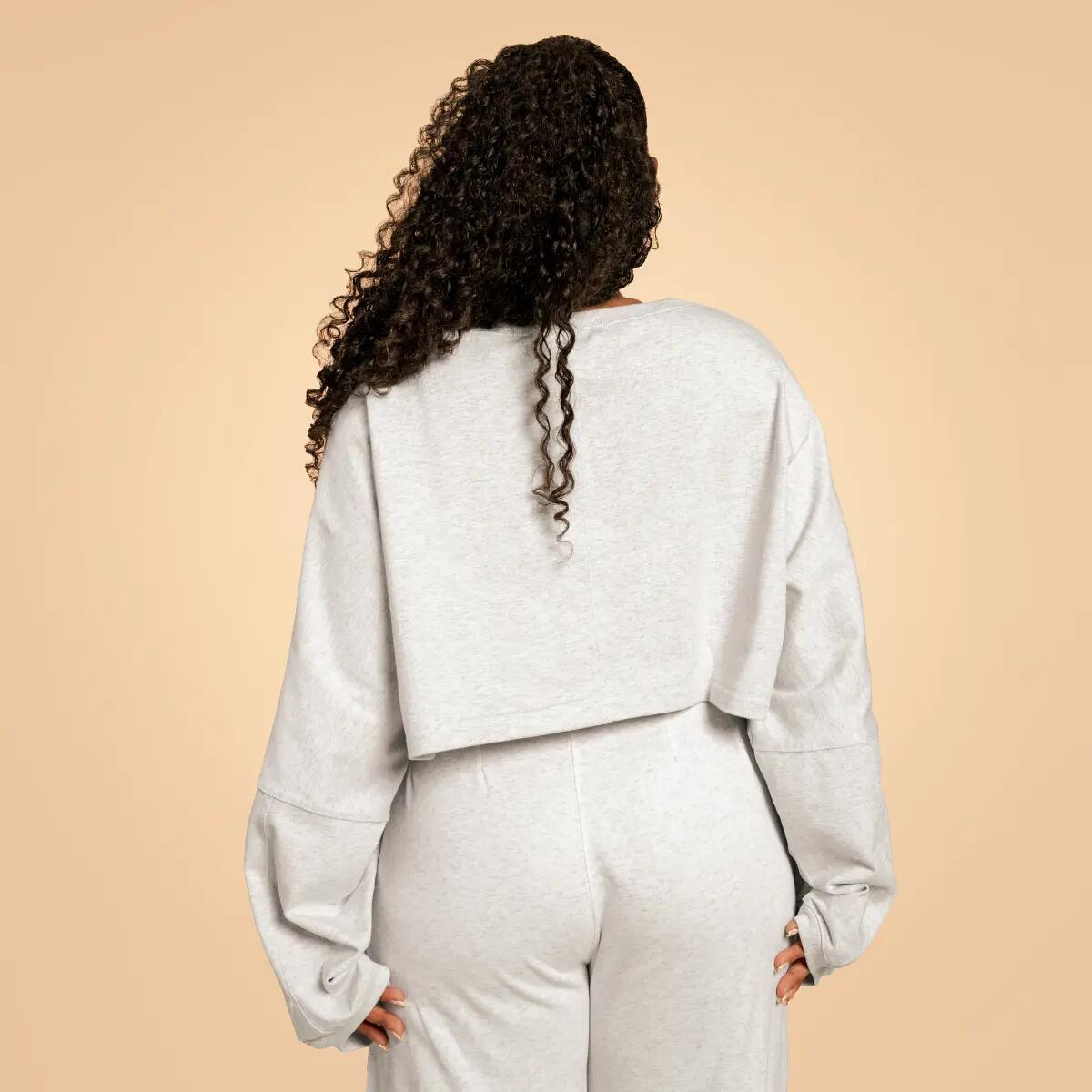 Dámská cropped mikina Bliss Grey 3/5