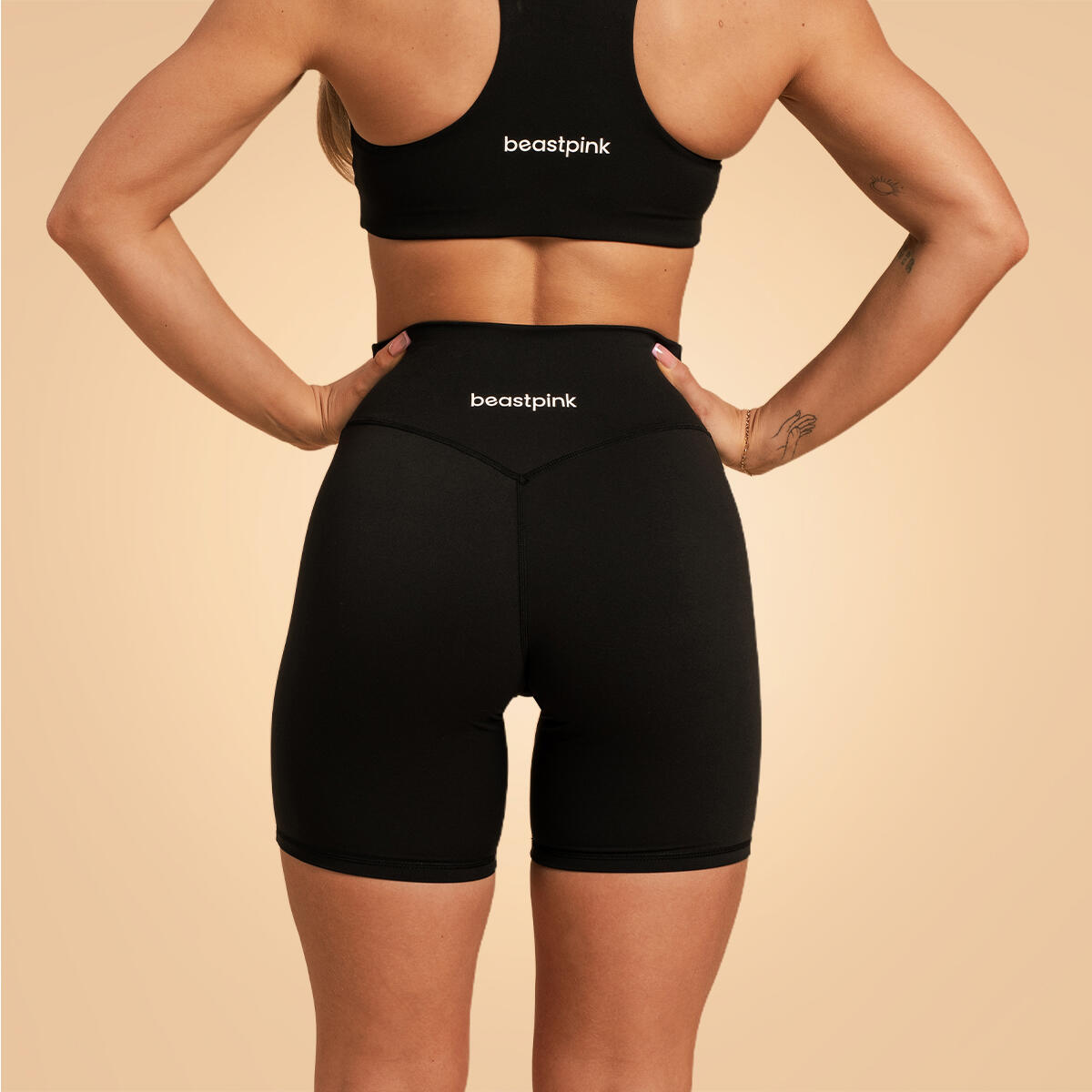 Donna fitness pantaloncini antiscivolo neri Venture 2/6
