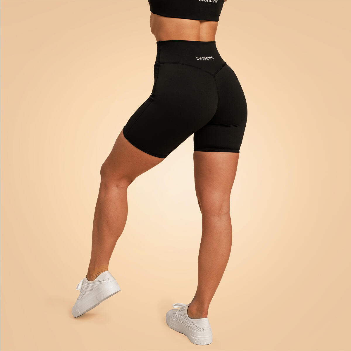 Donna fitness pantaloncini antiscivolo neri Venture 4/6