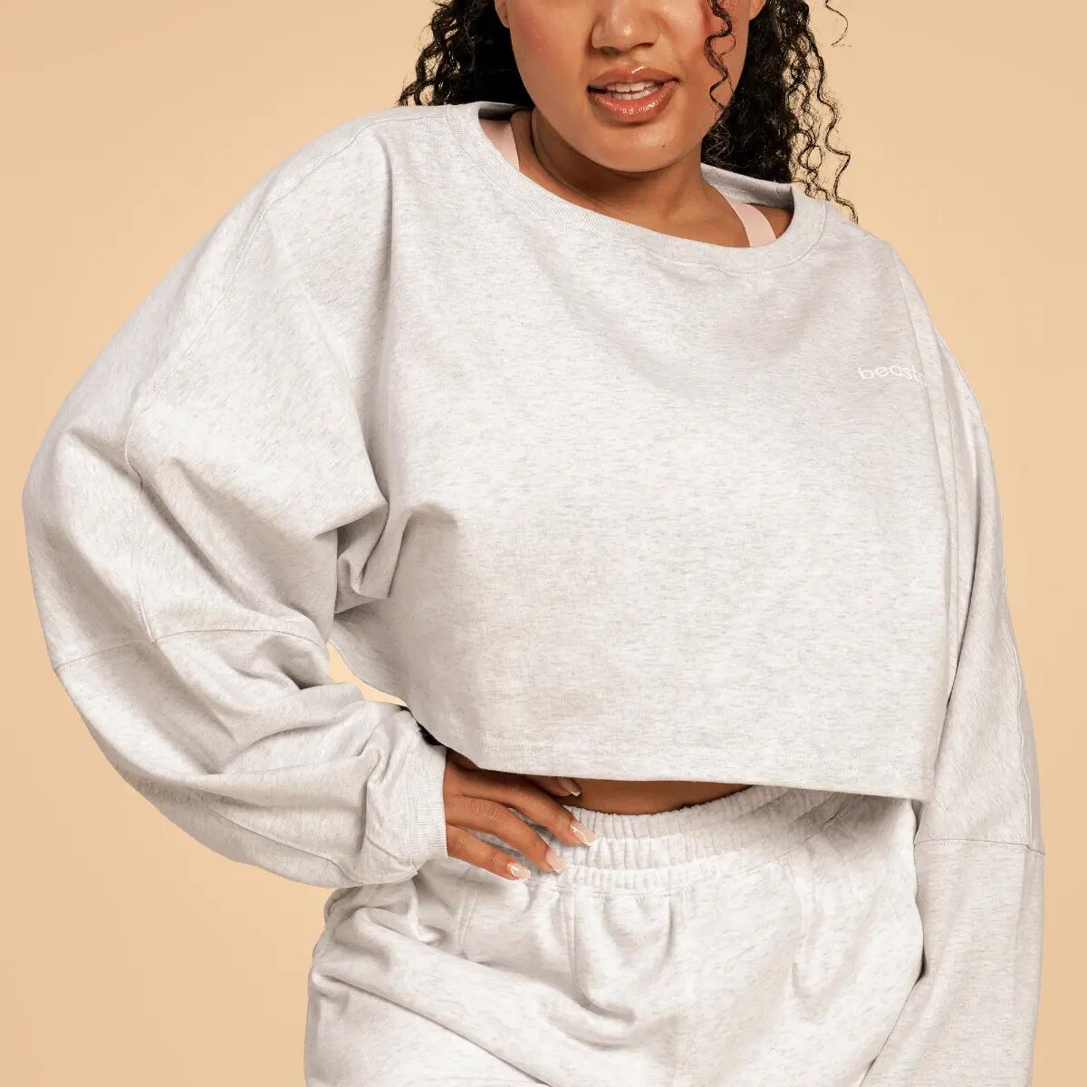 Dámská cropped mikina Bliss Grey 2/5