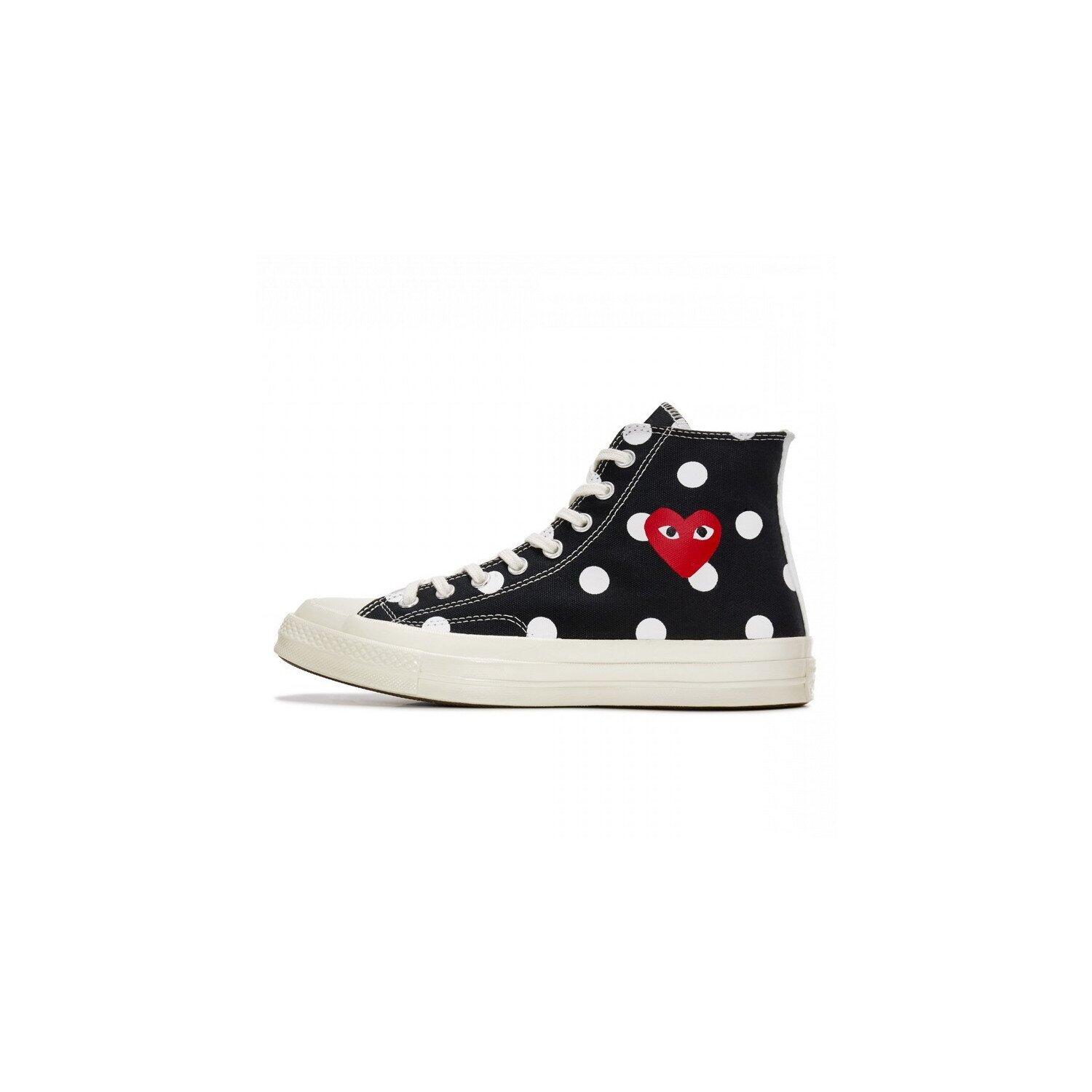 Chaussures Converse Comme des Garcons Play a Pois Noir Haute CONVERSE Decathlon