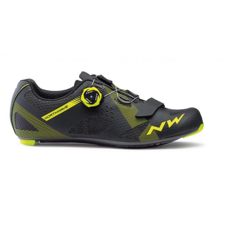 Zapatillas Storm Carbon  Negro Amarillo Flúor  Northwave