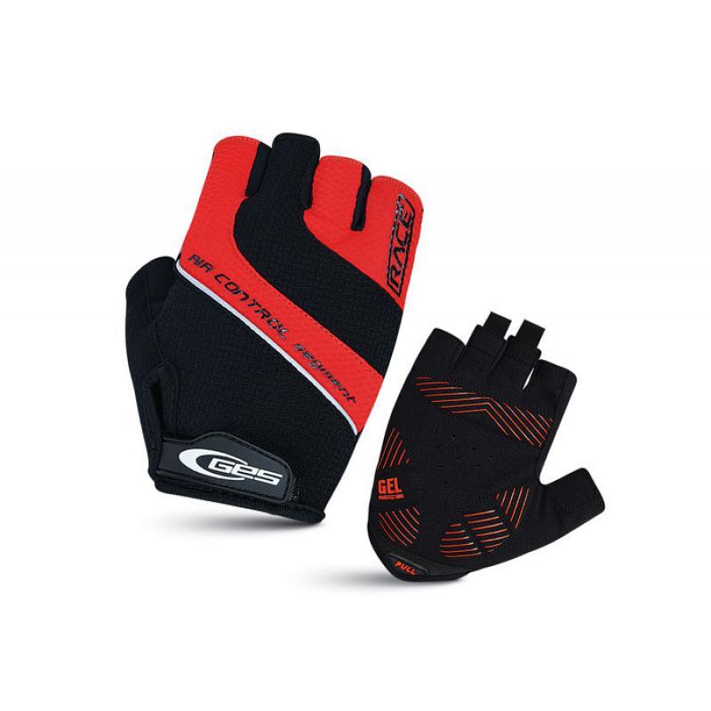 Guantes Cortos Race  Negro Rojo  Ges