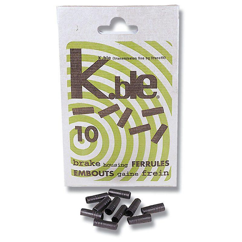 EMBOUTS GAINE Ø 5mm FREIN PLASTIQUE NOIR (Sachet de 10) KBLE by TRANSFIL