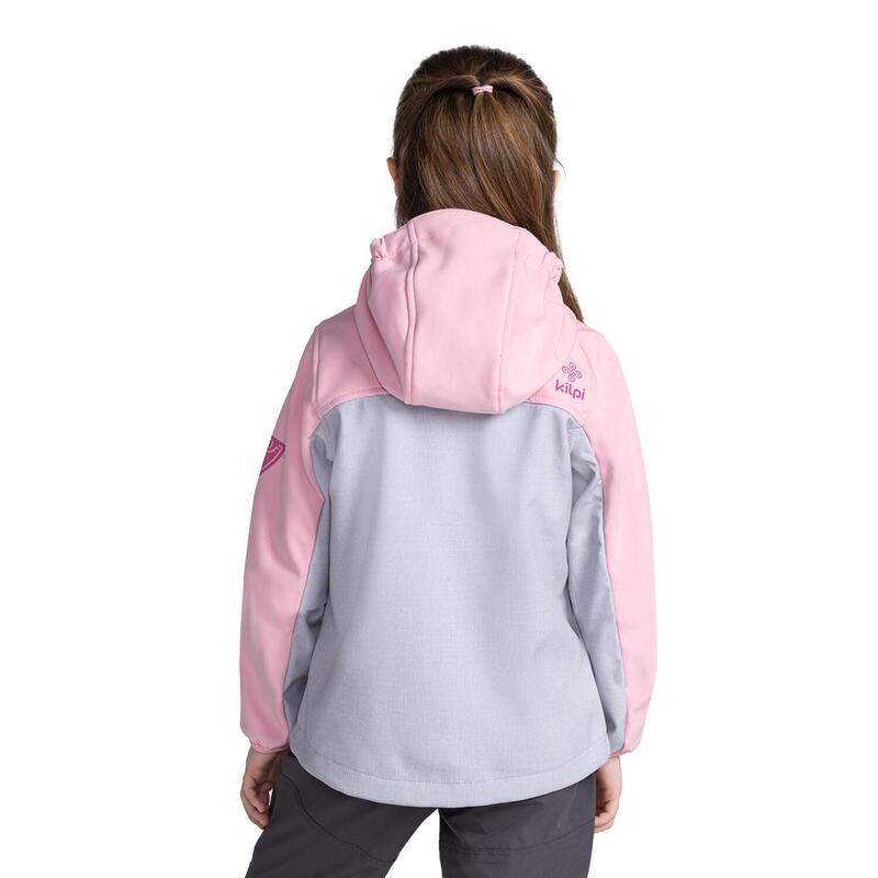 Chaqueta softshell RAVIA-J para niños/niñas KILPI Rosa claro