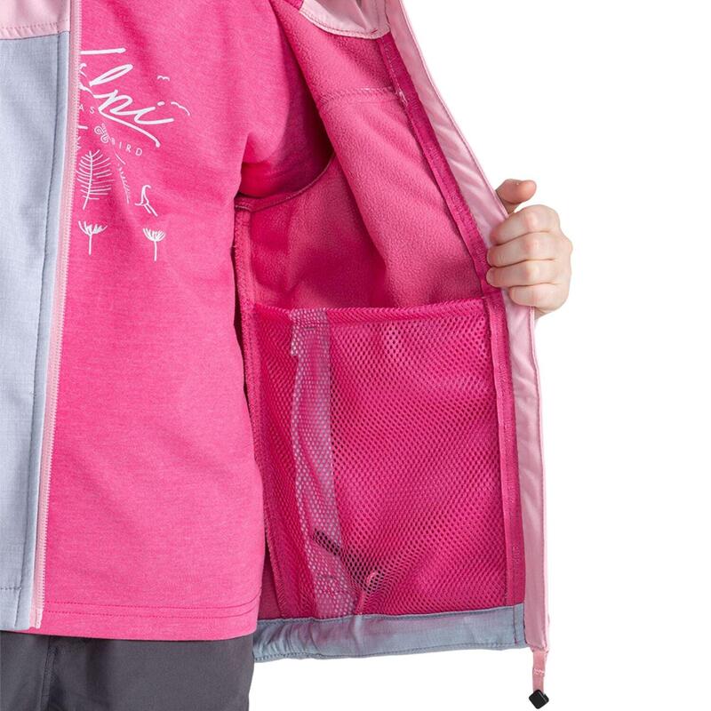 Chaqueta softshell RAVIA-J para niños/niñas KILPI Rosa claro