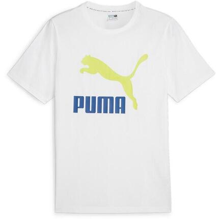 Camiseta Puma Classics Logo Tee S, Blanco, Hombre