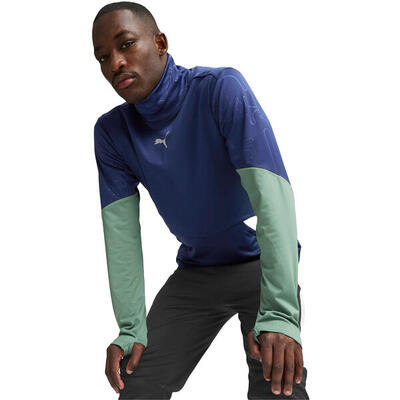 Blouse puma individual winterized top, blauw, mannen