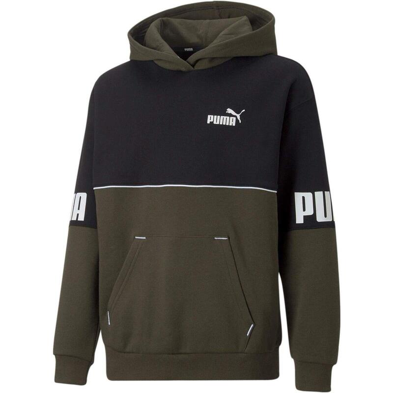 Hanorac copii Puma Power Colorblock Hoodie, Negru