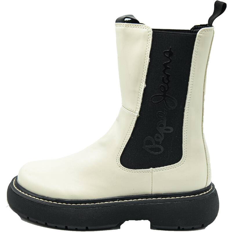 Bottes Pepe Jeans Yoko Chelsea, Blanc, Femmes