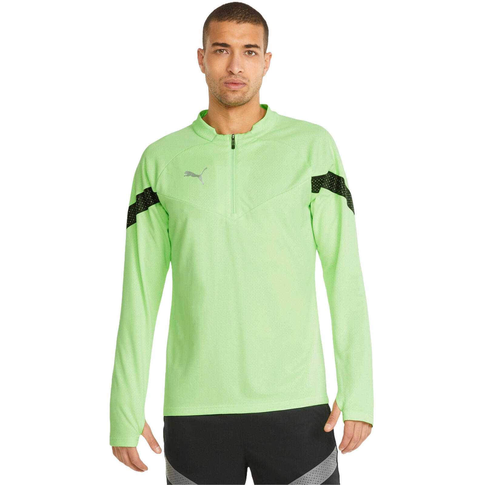Blusa Puma Teamfinal Training 14 Zip, Verde, Hombre 1/5