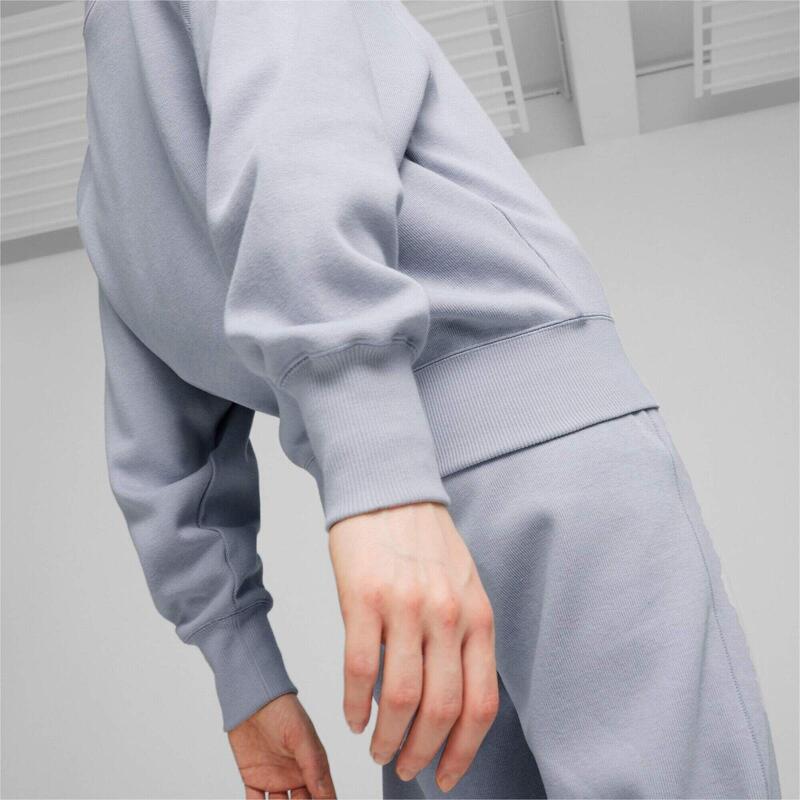 Bluza femei Puma Classics Relaxed Crew, Gri