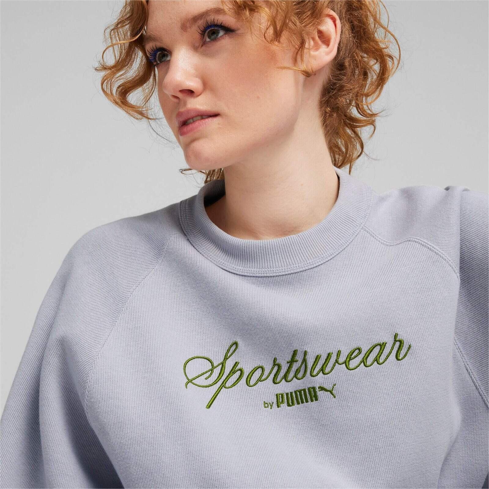 Chemisier Puma Classics Relaxed Crew, Gris, Femmes 5/5