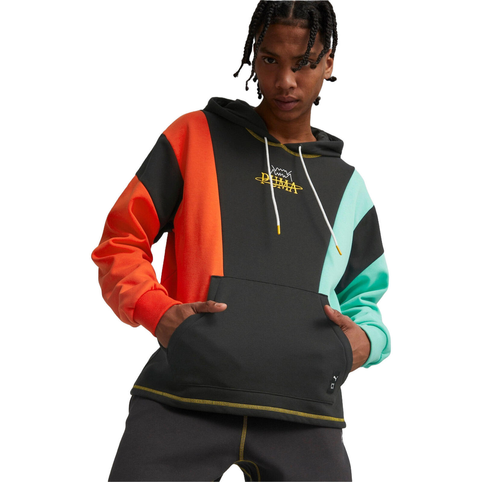 PUMA Sudadera Puma In The Paint Pullover, Multicolor, Hombre