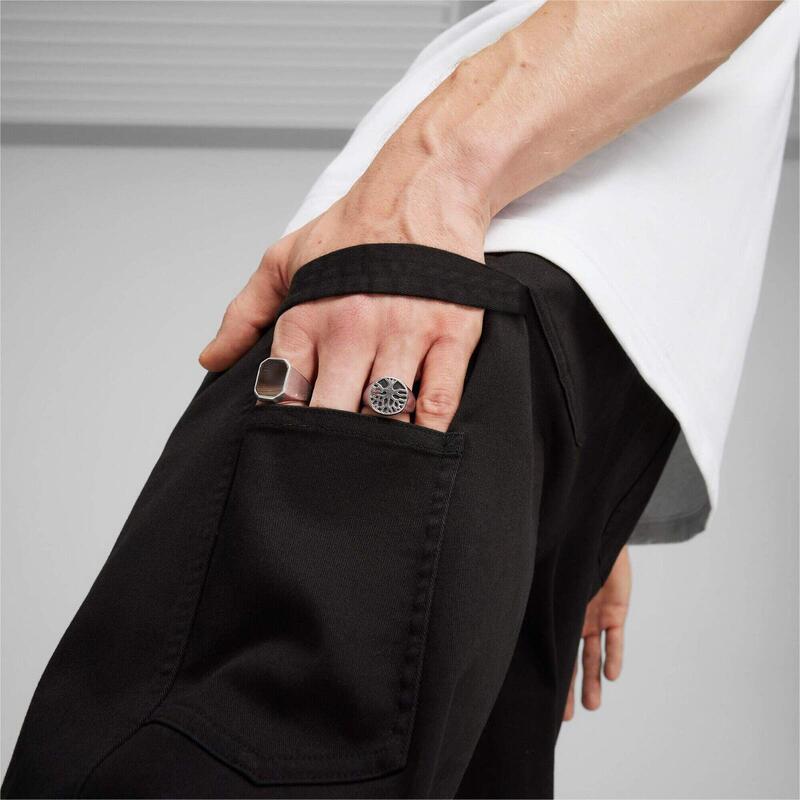 Pantaloni barbati Puma Downtown Double Knee Pants Wv, Negru