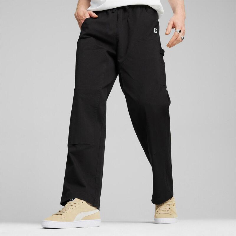 Pantaloni barbati Puma Downtown Double Knee Pants Wv, Negru