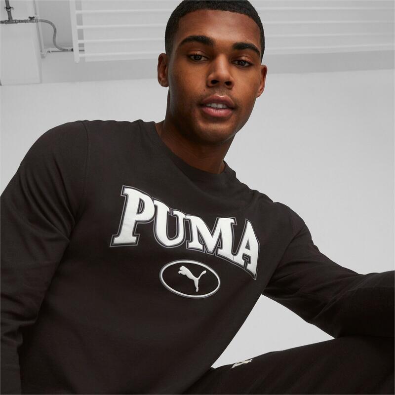 Bluza barbati Puma Squad Longsleeve Tee, Negru