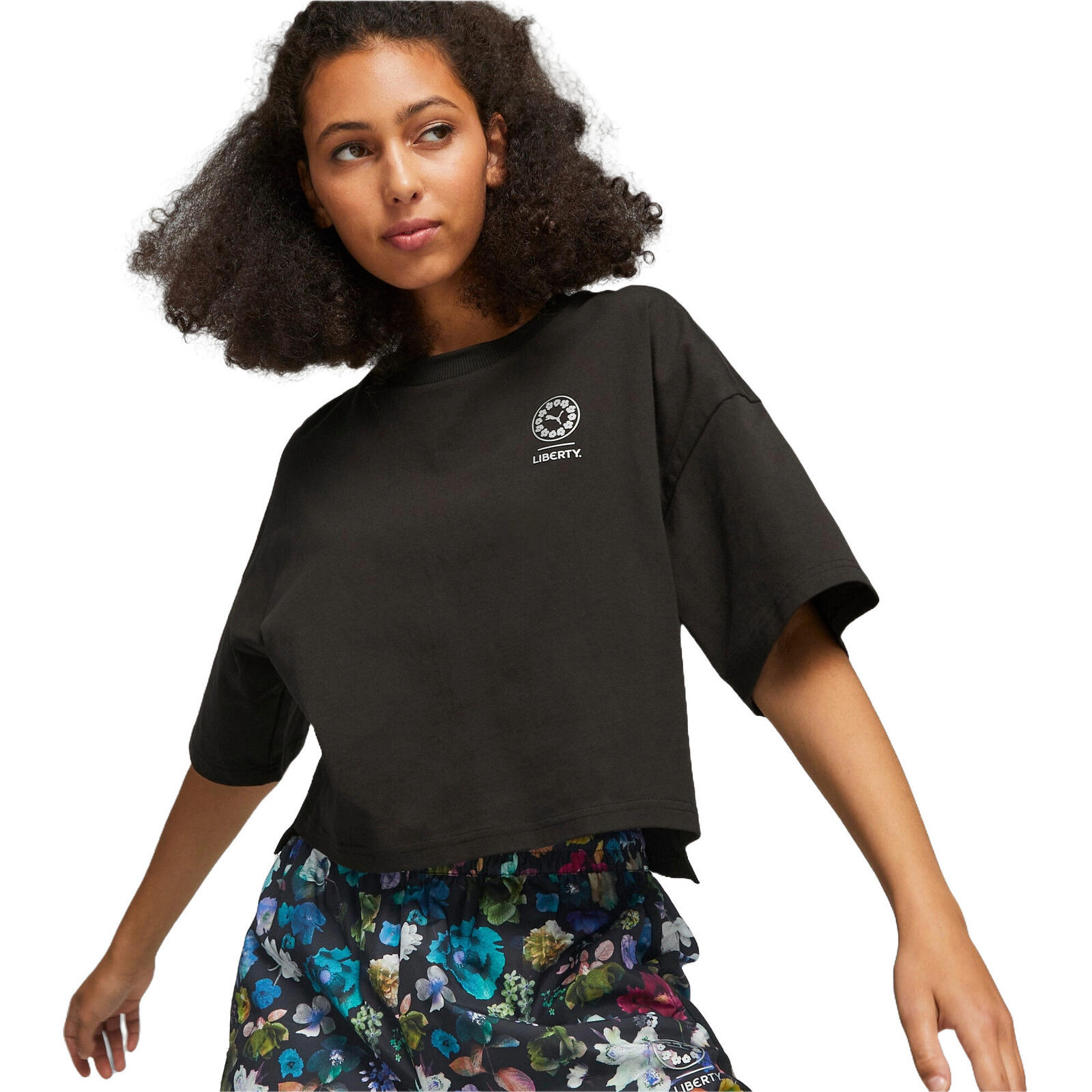 PUMA Maglietta Puma X Liberty Graphic Tee, Nero, Donne